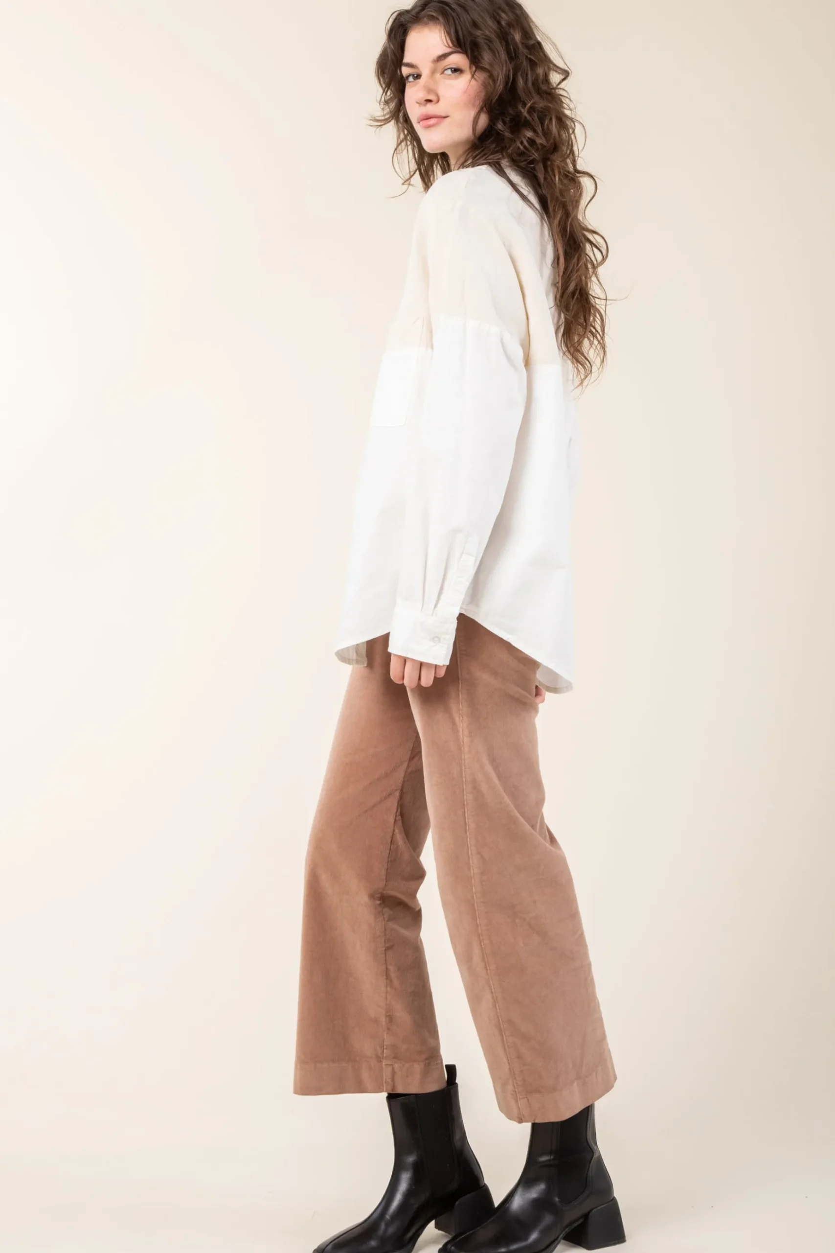 Bonding Shirt in Natural/White