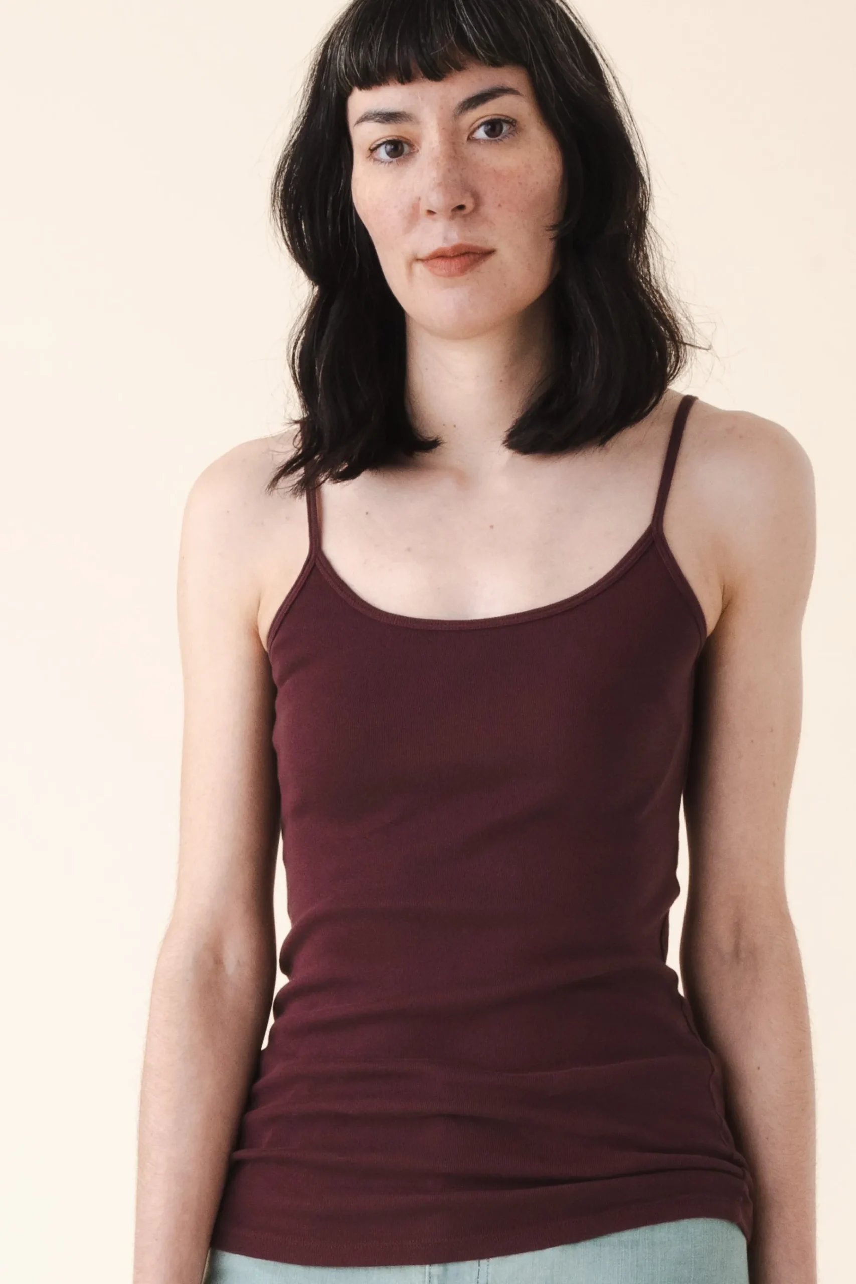 cami - organic cotton in sanguine