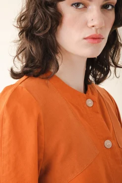 Canvas Touring Jacket in Papaya