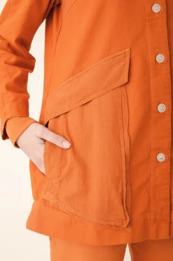 Canvas Touring Jacket in Papaya
