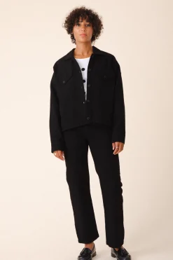 Canvas Utility Jacket in Black