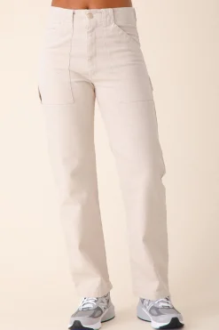 Canvas Utility Pant in Natural