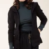 3/4 Cloak Hoodie in Black