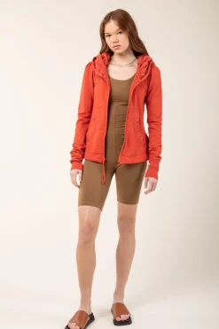 Cloak Hoodie in Papaya