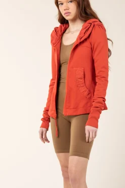 Cloak Hoodie in Papaya