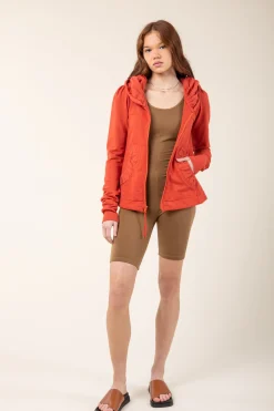 Cloak Hoodie in Papaya