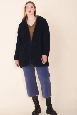 Cord Hover Coat in 12AM