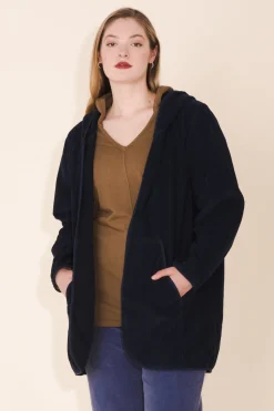 Cord Hover Coat in 12AM