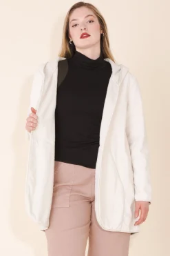 Cord Hover Coat in Oyster