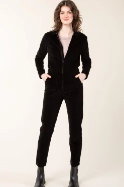 Corduroy Boilersuit in Black
