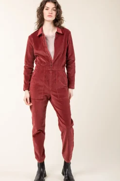 Corduroy Boilersuit in Oxblood