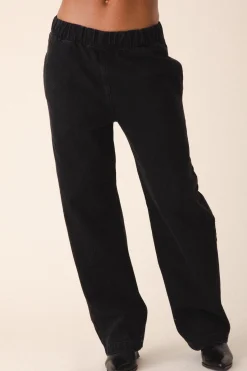 Denim Una Pant in Washed Black