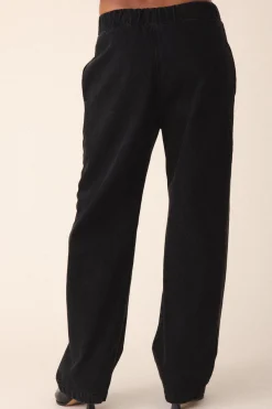 Denim Una Pant in Washed Black