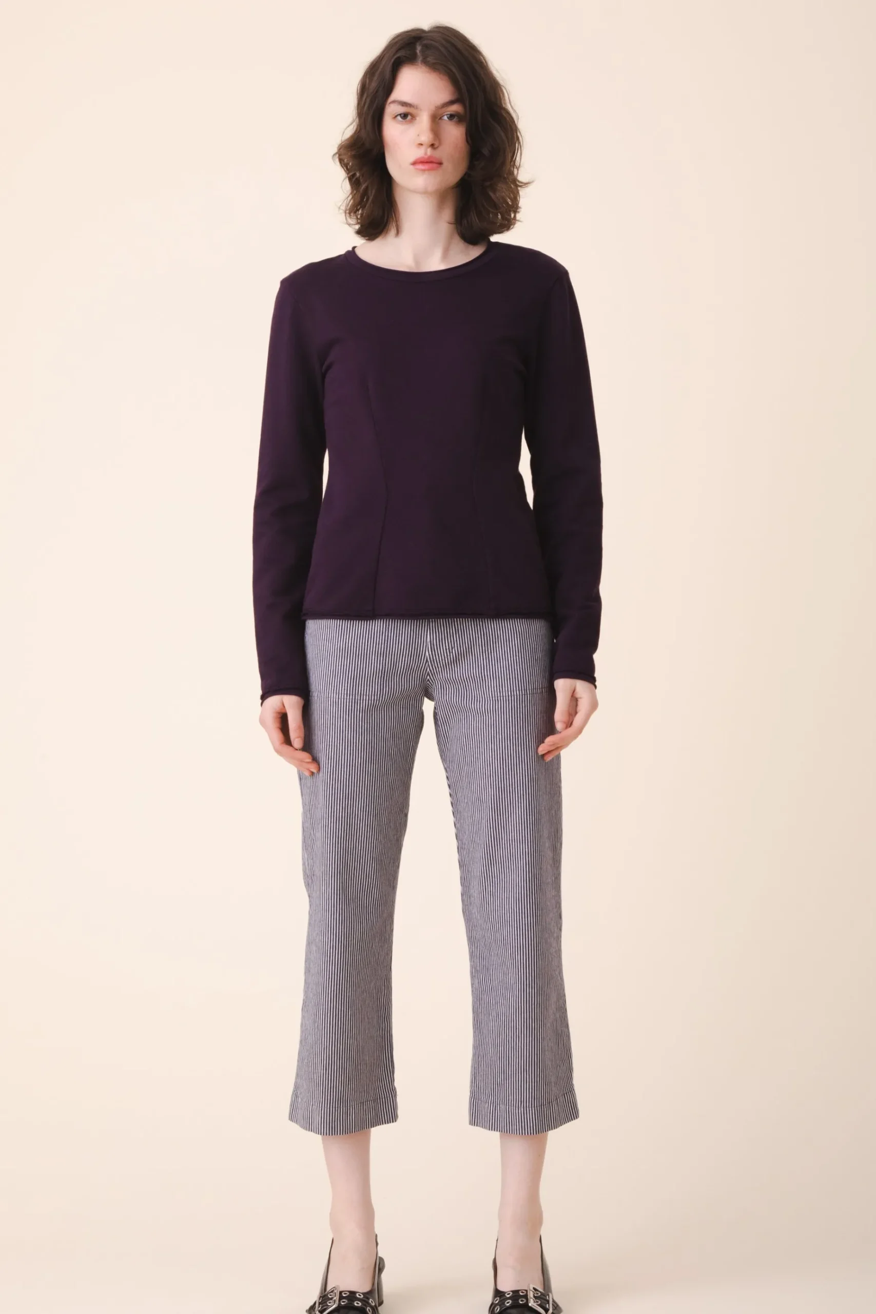 Dressmaker Sweater in Midnight Plum