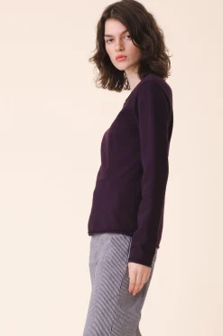 Dressmaker Sweater in Midnight Plum