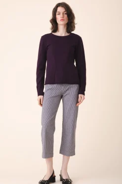 Dressmaker Sweater in Midnight Plum