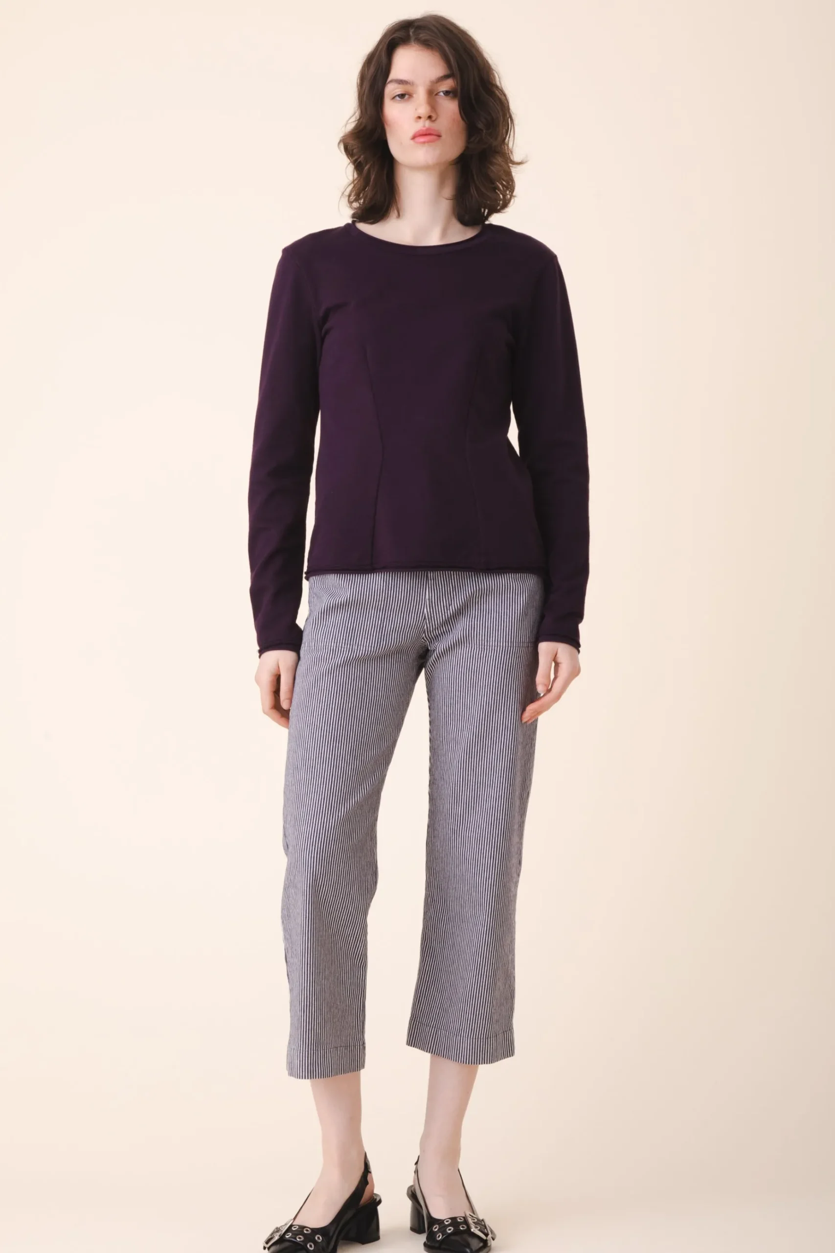 Dressmaker Sweater in Midnight Plum