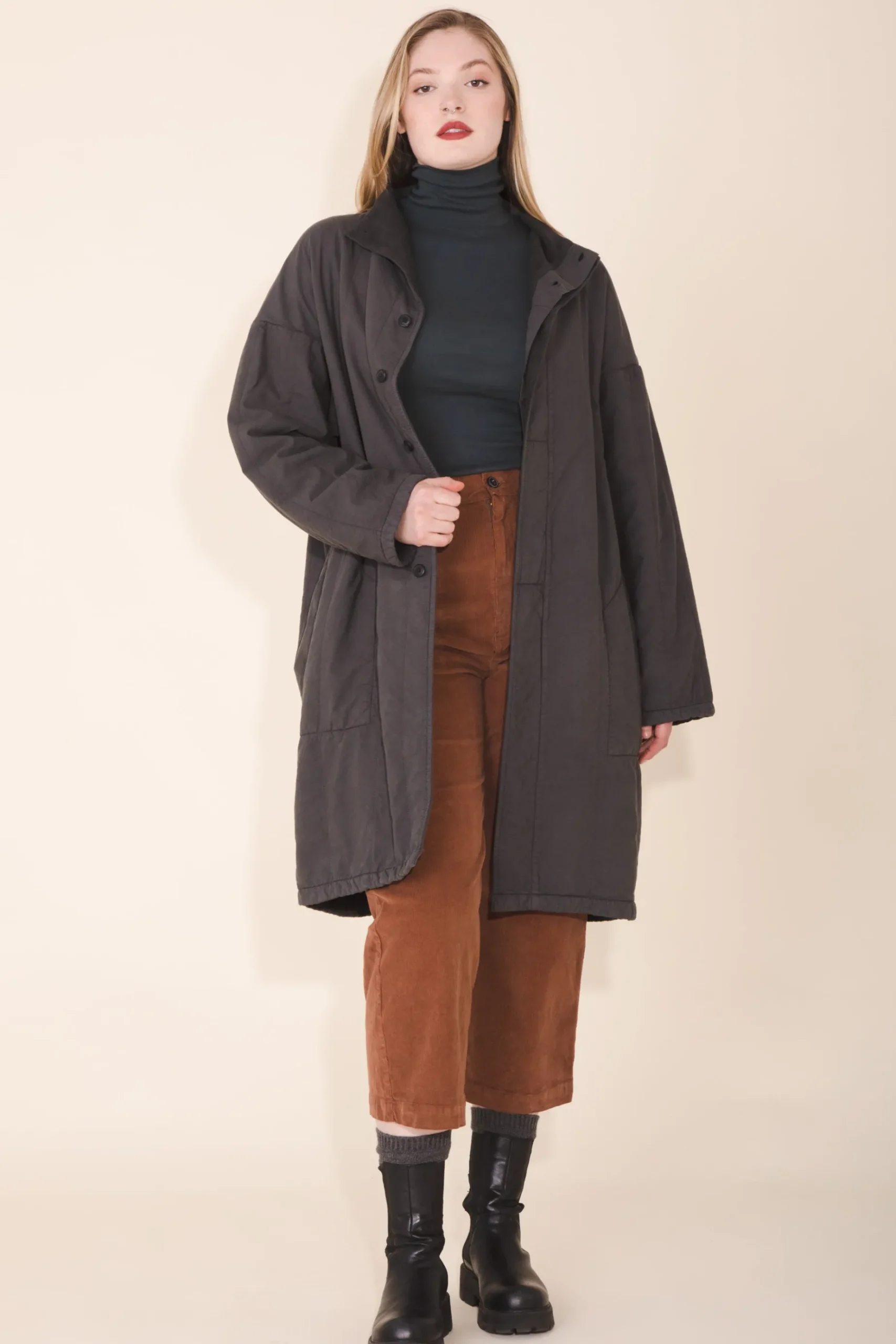Ecotone Coat in Graphite