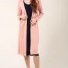 Flute Cardigan in Pink Guava