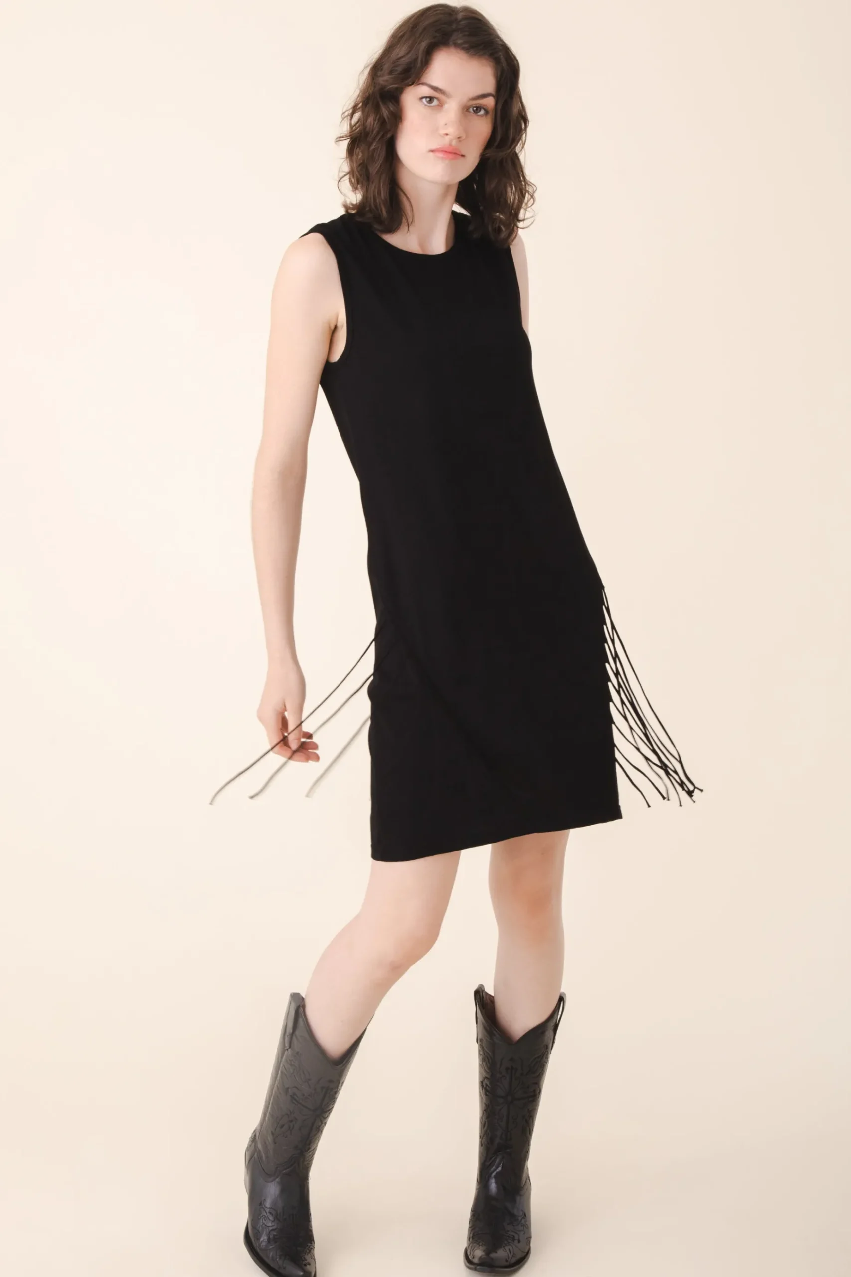 Heron Dress in Black