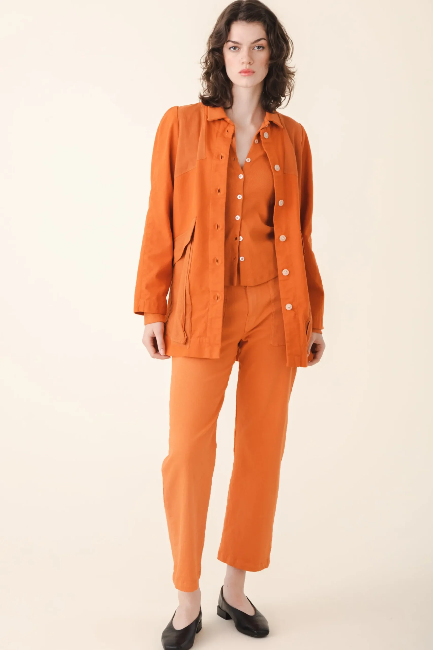 Long Carpenter Pant in Papaya