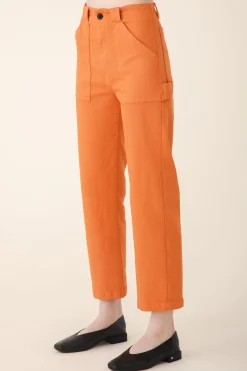 Long Carpenter Pant in Papaya