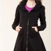 Long Cloak Hoodie in Black