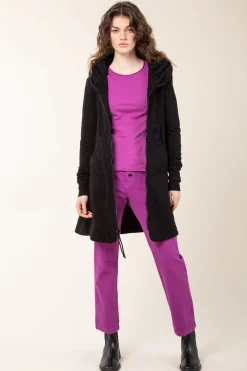 Long Cloak Hoodie in Black