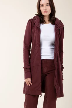 Long Cloak Hoodie in Dahlia