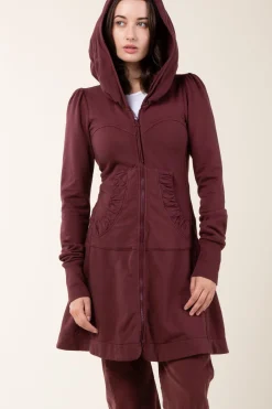 Long Cloak Hoodie in Dahlia