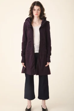 Long Cloak Hoodie in Ink Pot