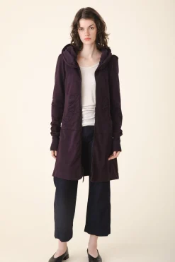 Long Cloak Hoodie in Ink Pot