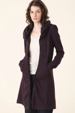 Long Cloak Hoodie in Ink Pot