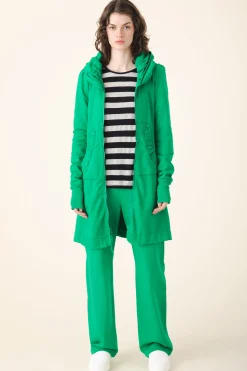 Long Cloak Hoodie in Kelly Green
