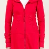 Long Cloak Hoodie in Lipstick