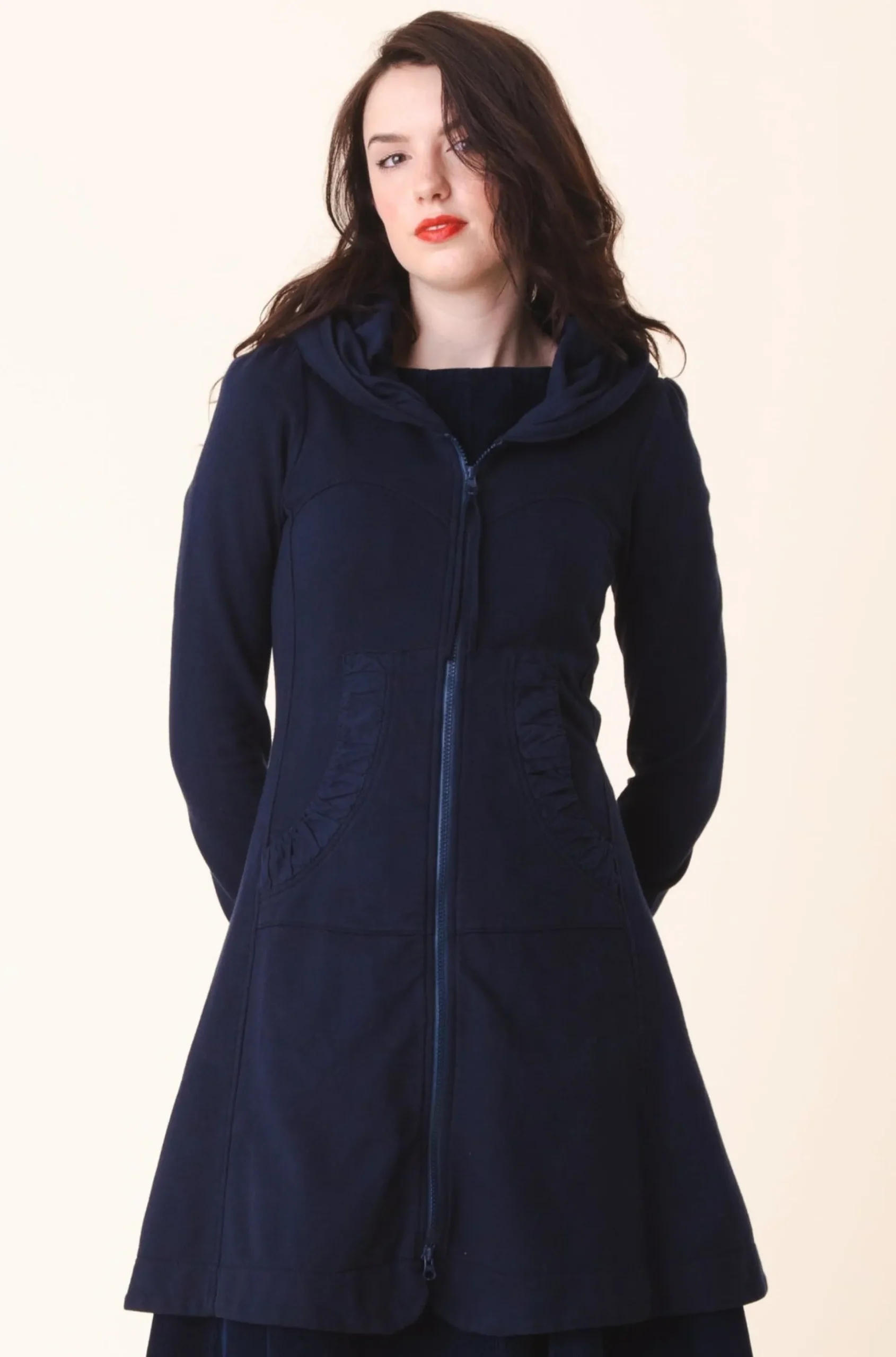 Long Cloak Hoodie in Midnight