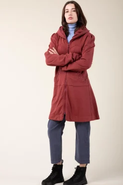 Long Cloak Hoodie in Oxblood