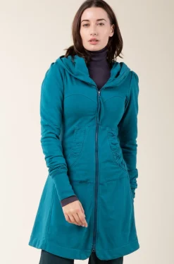 Long Cloak Hoodie in Peacock