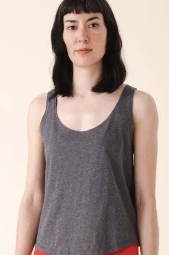 loose tank - organic cotton in gray heather