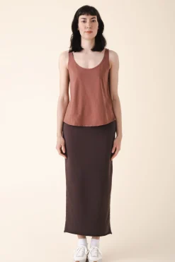 loose tank - organic cotton in teak