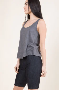 loose tank - organic cotton in gray heather