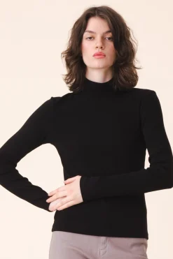 L/S Mockneck in Black