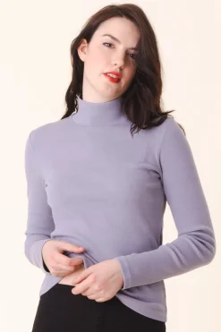 L/S Mockneck in Silver