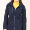 Mid Raincloak in Midnight with Blue Lining