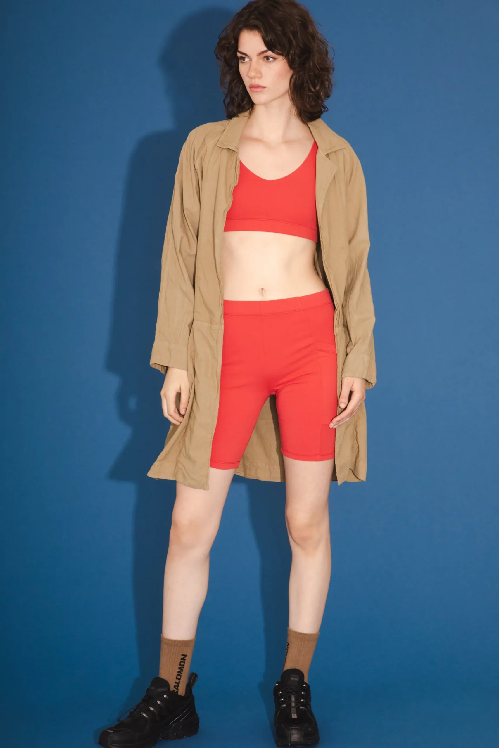 Organic Bra in Cherry