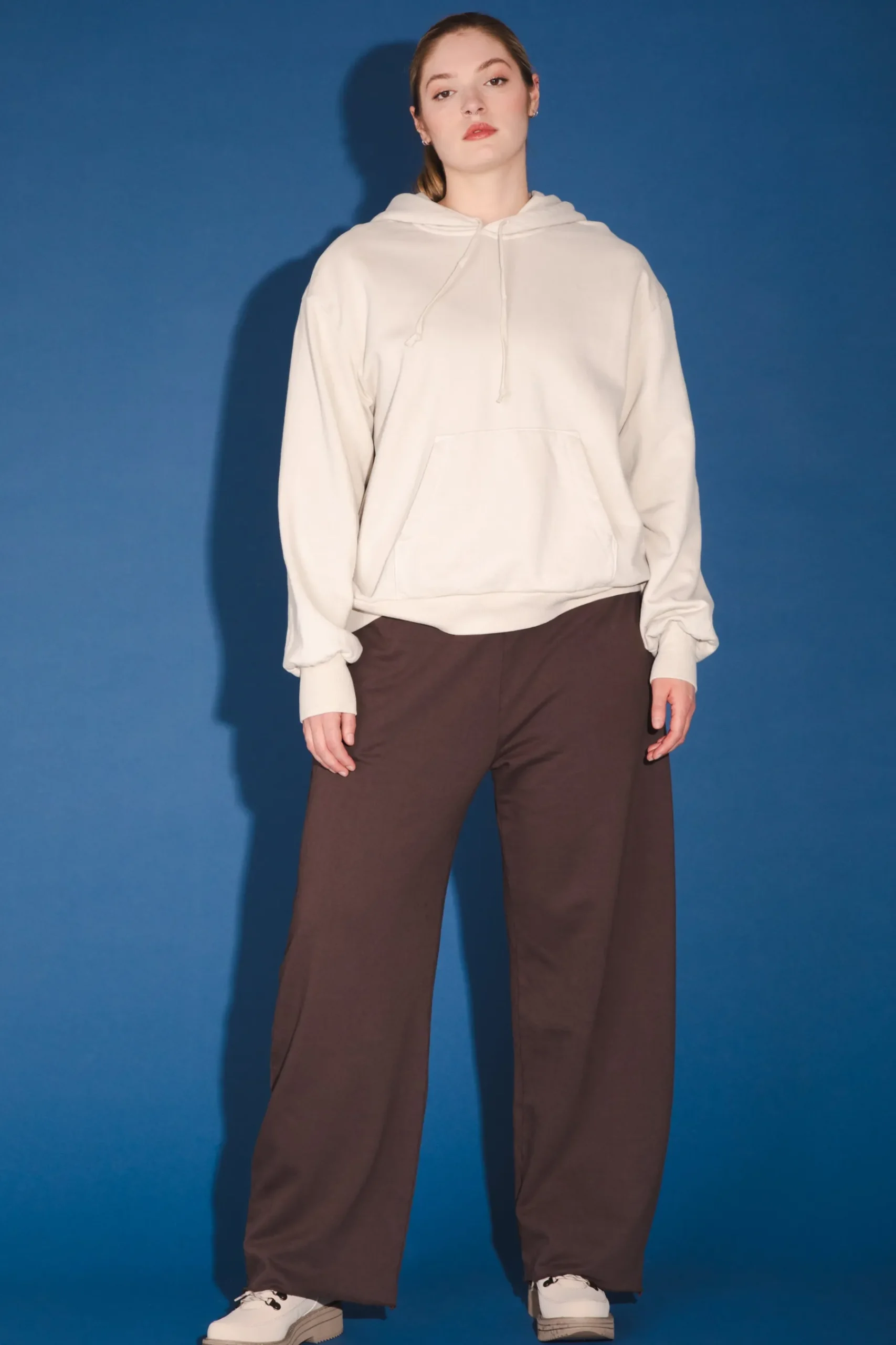 Organic Fleece Sweatshirt in Oyster
