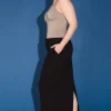 Organic Fleece Sweatskirt in Black
