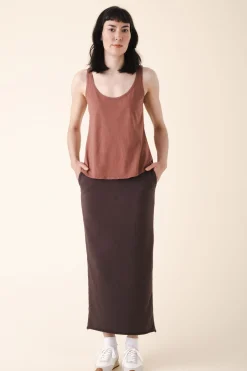 Organic Fleece Sweatskirt in Felt