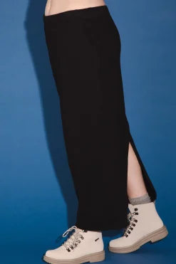 Organic Fleece Sweatskirt in Black
