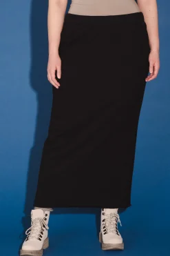 Organic Fleece Sweatskirt in Black